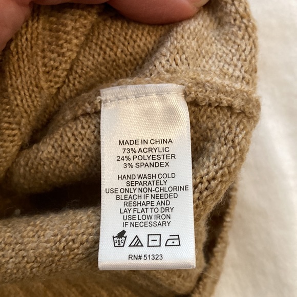 CeCe Collared Sweater in Tan or Camel, M - Picture 10 of 10